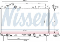 Radiator, engine cooling 681374 Nissens
