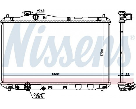 Radiator, engine cooling 681377 Nissens