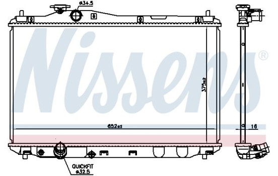 Radiator, engine cooling 681377 Nissens