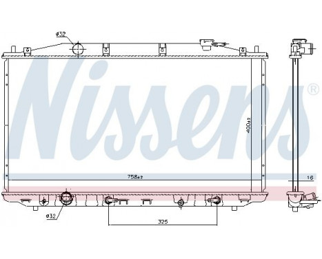 Radiator, engine cooling 68138 Nissens