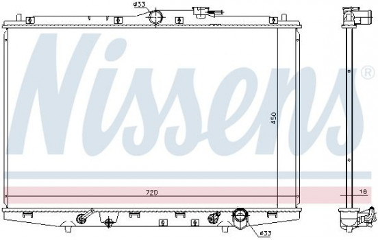 Radiator, engine cooling 681385 Nissens