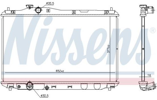 Radiator, engine cooling 681387 Nissens