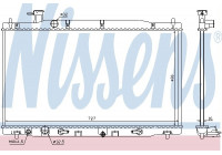 Radiator, engine cooling 68139 Nissens