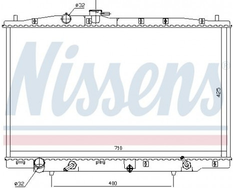 Radiator, engine cooling 681393 Nissens