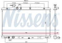Radiator, engine cooling 681404 Nissens