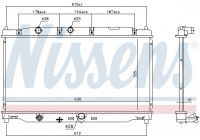 Radiator, engine cooling 681409 Nissens