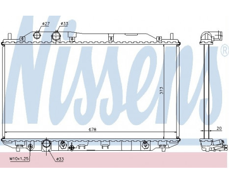 Radiator, engine cooling 68141 Nissens