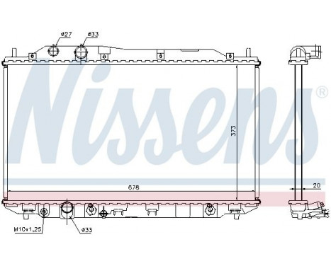 Radiator, engine cooling 68141 Nissens, Image 2