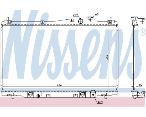 Radiator, engine cooling 68142 Nissens