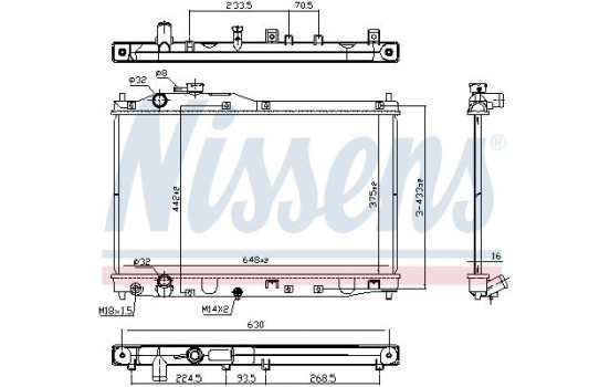 Radiator, engine cooling 68145 Nissens, Image 6