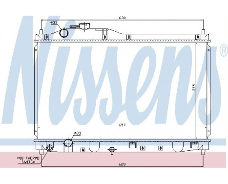 Radiator, engine cooling 68145 Nissens