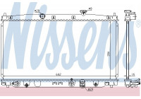 Radiator, engine cooling 68149 Nissens