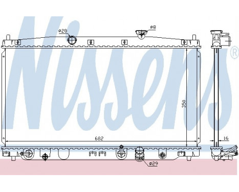 Radiator, engine cooling 68149 Nissens