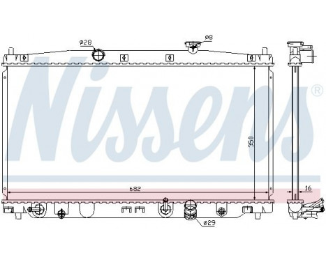 Radiator, engine cooling 68149 Nissens, Image 2