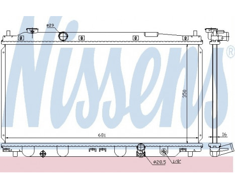 Radiator, engine cooling 68150 Nissens