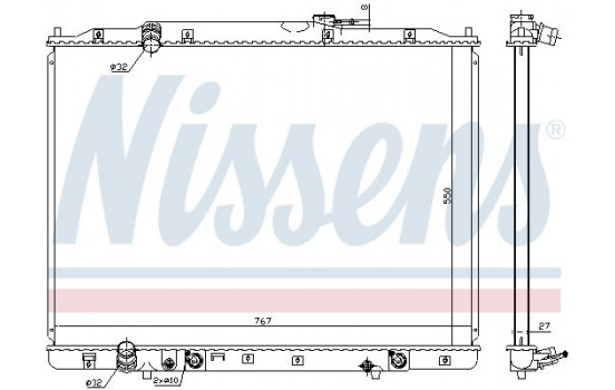 Radiator, engine cooling 68151 Nissens