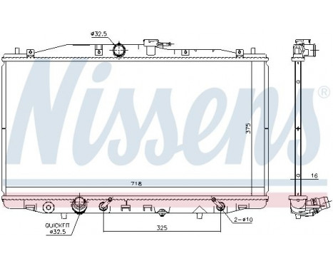 Radiator, engine cooling 68152 Nissens