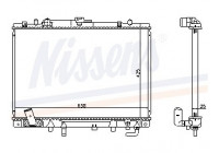 Radiator, engine cooling 68154 Nissens