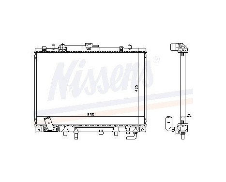 Radiator, engine cooling 68154 Nissens