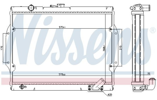 Radiator, engine cooling 68156 Nissens