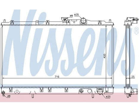 Radiator, engine cooling 68159 Nissens