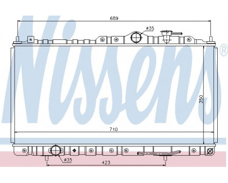 Radiator, engine cooling 68180 Nissens