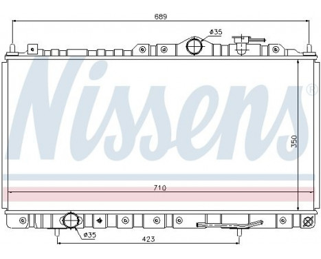 Radiator, engine cooling 68180 Nissens, Image 2