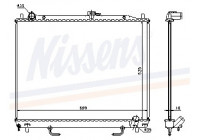 Radiator, engine cooling 68181A Nissens