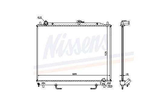 Radiator, engine cooling 68181A Nissens