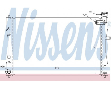 Radiator, engine cooling 68185 Nissens