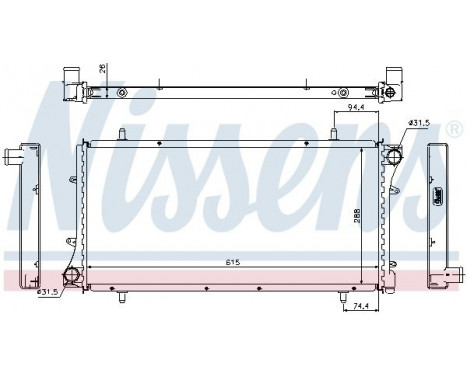 Radiator, engine cooling 68220 Nissens, Image 2