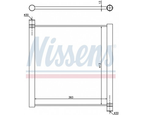 Radiator, engine cooling 68451 Nissens