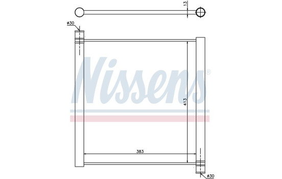 Radiator, engine cooling 68451 Nissens