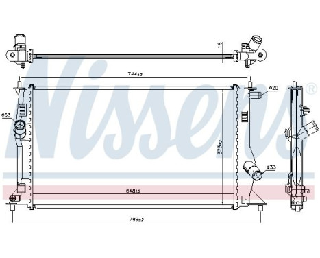 Radiator, engine cooling 68503 Nissens, Image 7