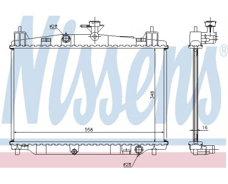 Radiator, engine cooling 68504 Nissens