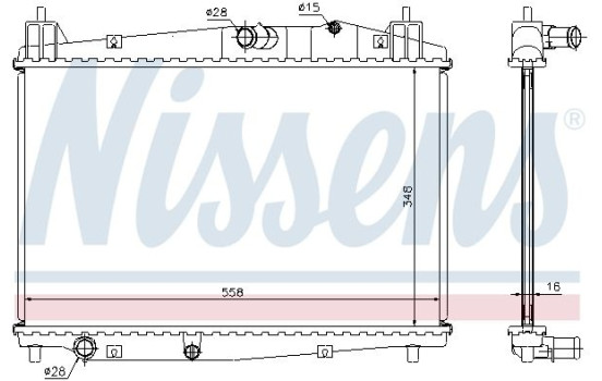 Radiator, engine cooling 68506 Nissens, Image 2