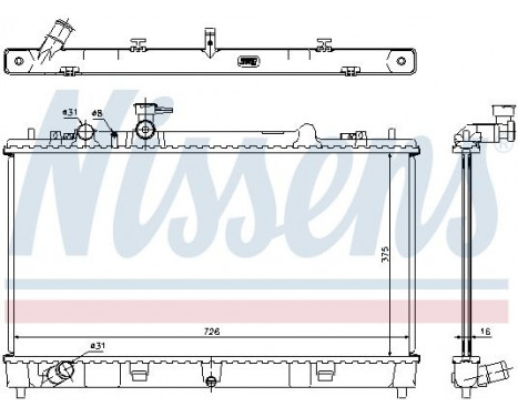 Radiator, engine cooling 68507 Nissens, Image 2