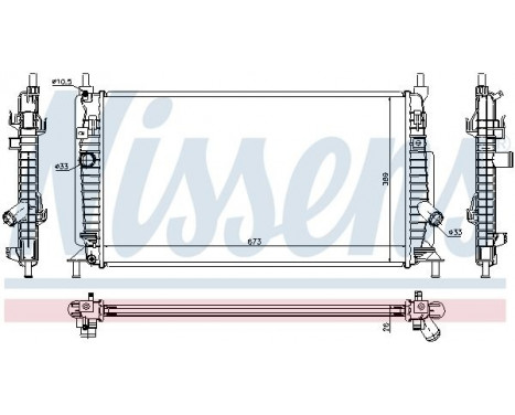 Radiator, engine cooling 68520 Nissens