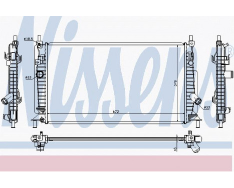 Radiator, engine cooling 68521 Nissens