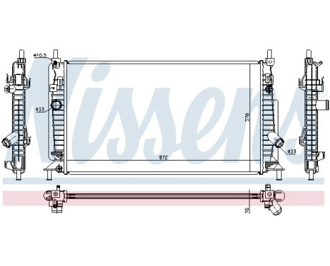 Radiator, engine cooling 68521 Nissens, Image 2