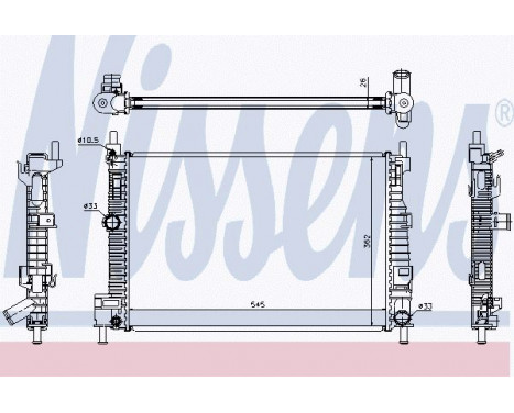 Radiator, engine cooling 68523 Nissens