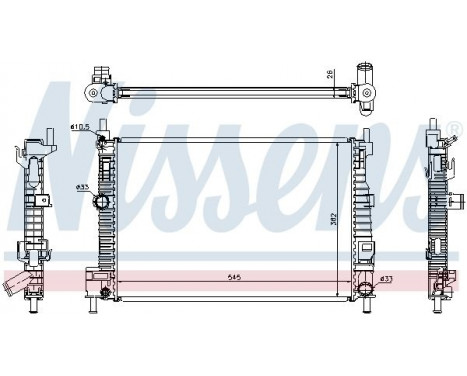 Radiator, engine cooling 68523 Nissens, Image 2