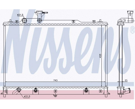 Radiator, engine cooling 68524 Nissens