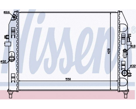 Radiator, engine cooling 68527 Nissens