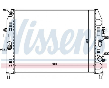 Radiator, engine cooling 68527 Nissens, Image 2