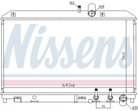 Radiator, engine cooling 68529 Nissens