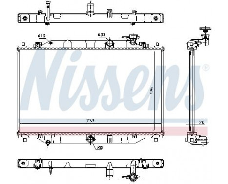 Radiator, engine cooling 68532 Nissens