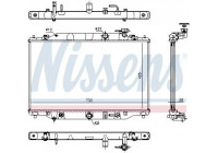 Radiator, engine cooling 68533 Nissens