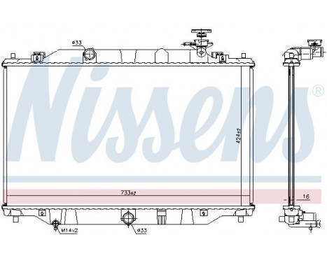 Radiator, engine cooling 68534 Nissens