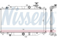 Radiator, engine cooling 68536 Nissens